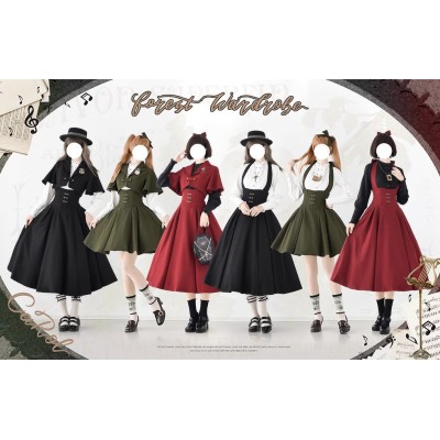 Forest Wardrobe Forest Chorus Blouse, Cape, Short and Long Skirt(3 Colours/Full Payment Without Shipping)